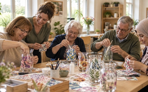 Workshop  Reversed Decoupage (vazen maken)