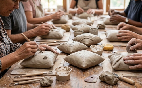 Workshop Keramiek: Fantasiekussentjes maken - de afwerking
